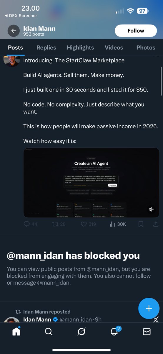 yclairnolimit's tweet image. Carefull this guy @mann_idan 

He is a serial Rugger. After asking why token he blocked me 😂

His project is StarClaw don't buy it.