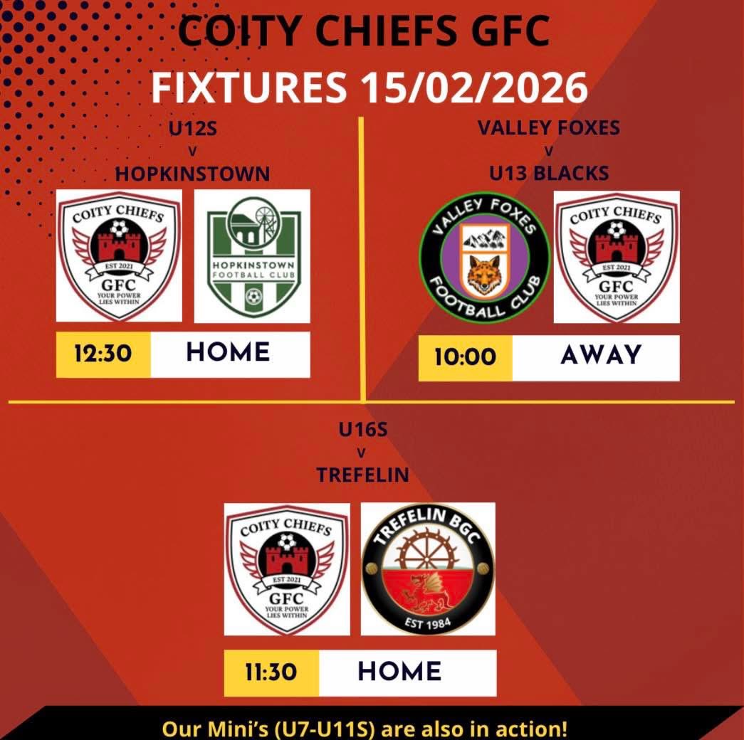 Coity Chiefs GFC tweet media