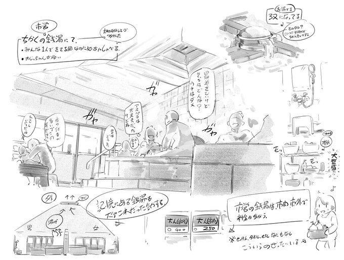 資料集めに銭湯に行ってきたよ 