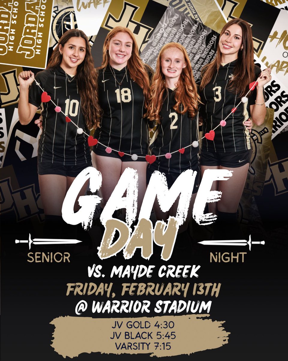 JordanGSoccer's tweet photo. We LOVE our Seniors! Tonight we celebrate them and the impact they have had on our program. Come cheer them on as they take on Mayde Creek, here at Warrior Stadium. ⚔️ https://t.co/b3HgmNlQN2
