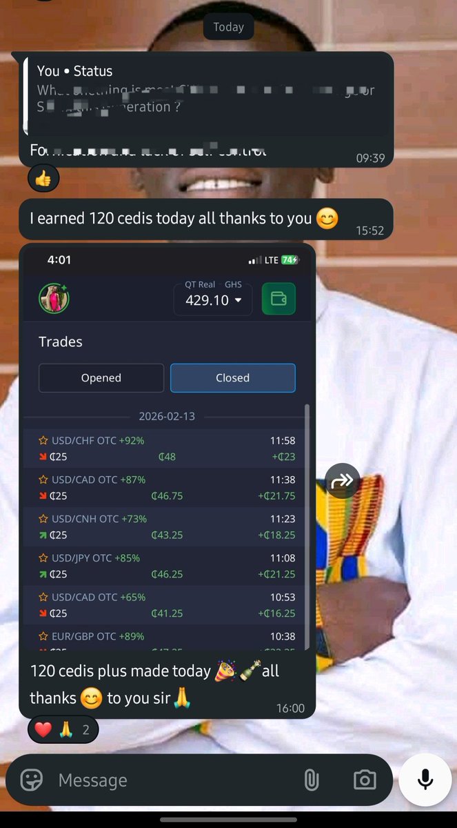 Join the winning team 120 earned as  profit from today's trading signals. 
Join the winning team. Comment TRADE and I will walk you through. 

#pocketoption #binarytrading