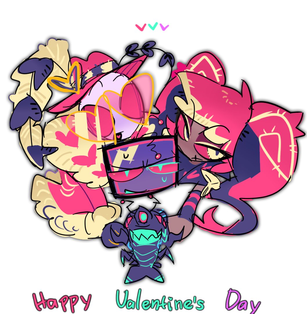 #hazbinhotel #vees 
💗💙💜
      🦈
happy valentine's day!