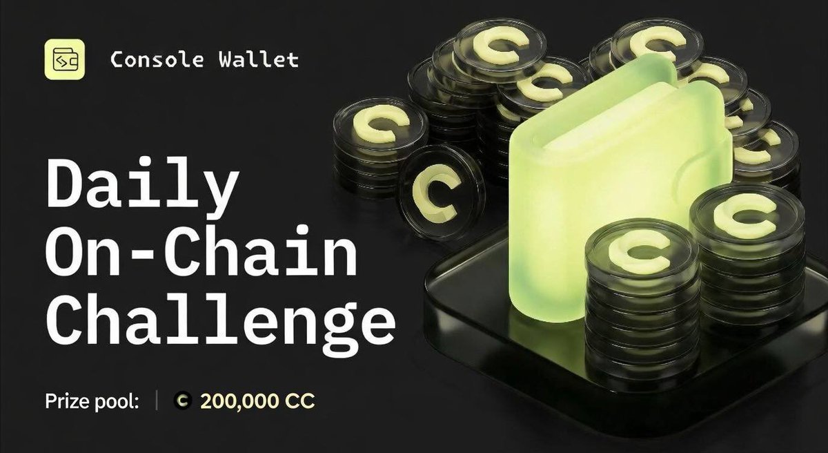 200,000 $CC incentives? 👀

yeah, something fun is coming on <a href="/ConsoleWallet/">Console Wallet</a> 

the fun is “Daily On-Chain Challenge” 
- a campaign designed to reward active Console users onchain.

⚠️ this is for console wallet users only

- total rewards: 200,000 $CC  
- Starts: February 20th