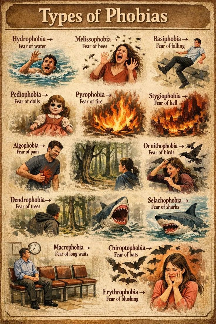 Type of phobias.......