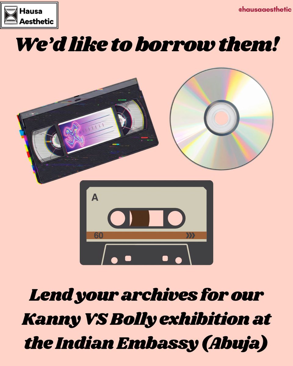 HausaAesthetic's tweet photo. Calling for archives for an upcoming Kannywood v Bollywood exhibition.

DM for more information! https://t.co/X96BsJelhO