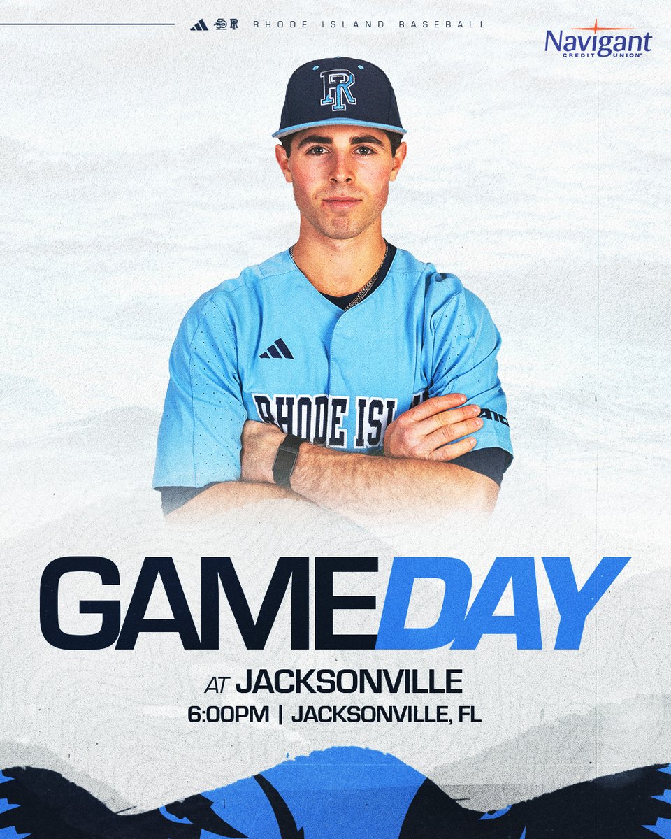 let's play ball ⚾️

🆚 Jacksonville
⏰ 6 p.m.
📍 Jacksonville, Fla. 
💻 espn.com/watch/player/_…
📊 judolphins.com/sidearmstats/b…

#GoRhody 🐏⚓️