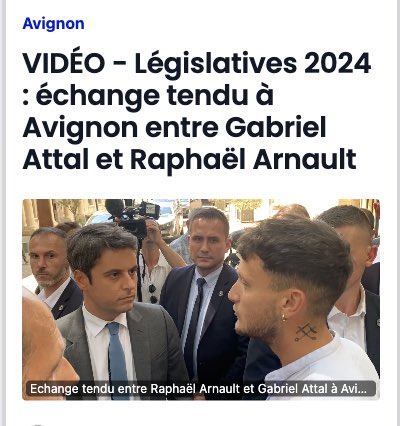 <a href="/LevieuxLance/">Simon</a> ❌ C’est absolument faux.
En 2024, Gabriel Attal était le seul à s’être rendu à Avignon pour combattre l’extrême gauche.