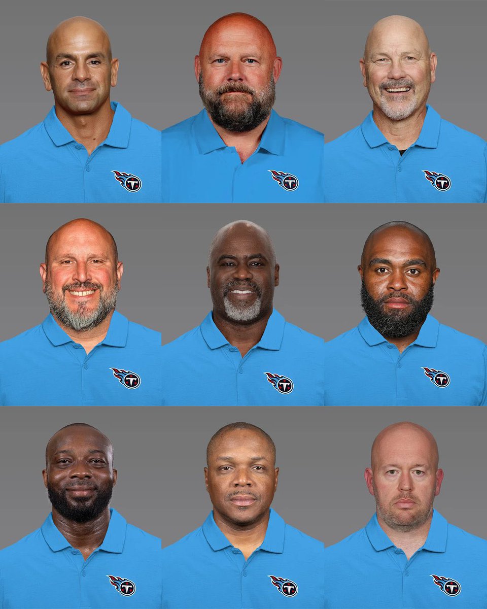The Titans have the baldest coaching staff of all time… Balds Win / Lose ? 
<a href="/MenInBlazers/">Men in Blazers</a> <a href="/rogbennett/">roger bennett</a>