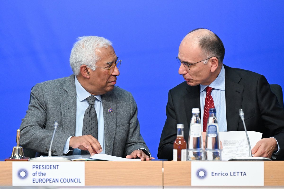 AgenziaAREL's tweet photo. Al ritiro dei leader Ue nel castello di Alden Biesen, @EnricoLetta ha rilanciato il mercato unico con un “One Market Act” su energia, connettività, finanza. La Commissione presenterà a marzo la roadmap, riconoscendo la competitività economica come pilastro dell’agenda politica Ue https://t.co/9R43u1mchh