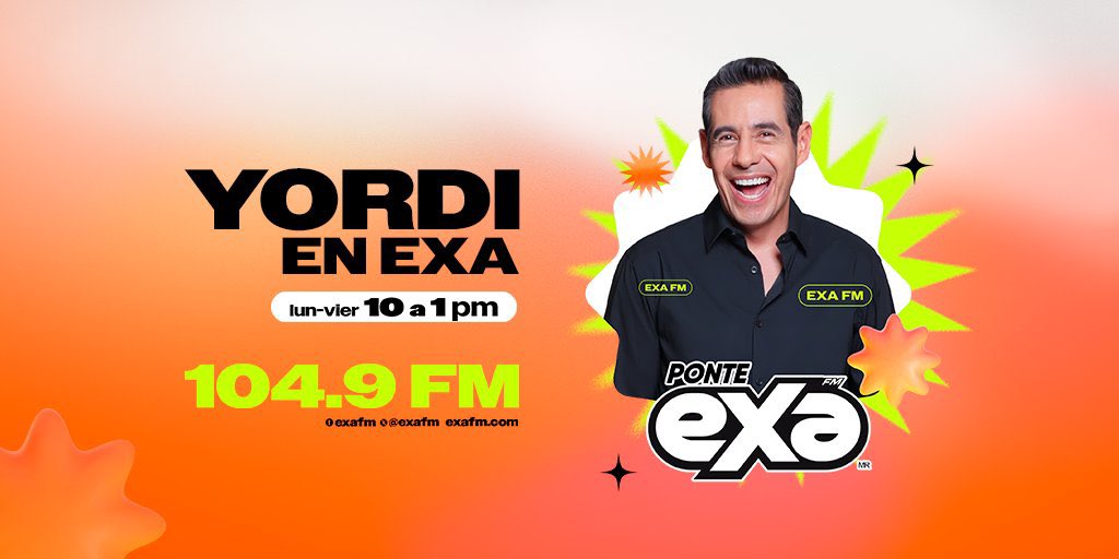 ¡Es viernes y el cuerpo lo sabe!💃🏻🕺🎉 No te despegues de <a href="/yordienexa/">Yordi en EXA</a>, con la buena vibra de <a href="/YordiRosado/">Yordi Rosado</a> y <a href="/soymanolofer/">Manolo Fernandez</a> 🙌 #YordiEnExa