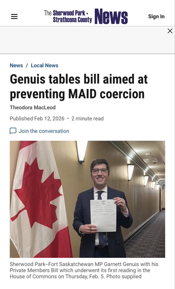 "The new bill would prevent government bureaucrats from pushing a medically facilitated death on people who are not asking for it,” Genuis said.

“It came to my attention in those conversations (with disability organizations) just how much the global community is concerned about