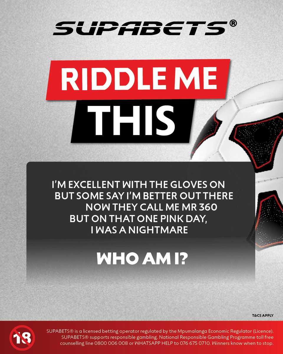 🏏Time to participate in our SundaySport Riddle &amp; remember not everything is about Football😎

Like &amp; share guys🫡

#riddlemethis #supabets

18+ | Bet Responsibly