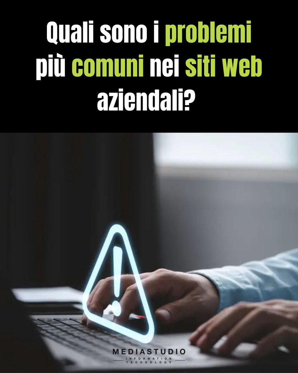 🕸️ Quali sono i problemi più comuni nei siti web aziendali? Ecco i principali:

💥Design datato
💥Velocità lenta
💥Navigazione confusa
💥Non mobile-friendly
💥Mancanza di fiducia

Il tuo sito presenta uno di questi aspetti?
👉Contattaci a info@mediastudio.it

#websitedevelopment