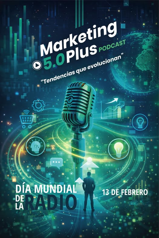🎙️ 𝐄𝐥 𝐦𝐚𝐫𝐤𝐞𝐭𝐢𝐧𝐠 𝐲𝐚 𝐧𝐨 𝐞𝐬 𝐞𝐥 𝐟𝐮𝐭𝐮𝐫𝐨, 𝐞𝐬 𝐞𝐥 𝐩𝐫𝐞𝐬𝐞𝐧𝐭𝐞

Por eso aquí en Marketing 5.0 Plus "𝑇𝑒𝑛𝑑𝑒𝑛𝑐𝑖𝑎𝑠 𝑞𝑢𝑒 𝑒𝑣𝑜𝑙𝑢𝑐𝑖𝑜𝑛𝑎𝑛" nos unimos a la celebración del #DíaMundialDeLaRadio 

#Podcast #Tecnología <a href="/vokaribe/">Vokaribe Radio</a>