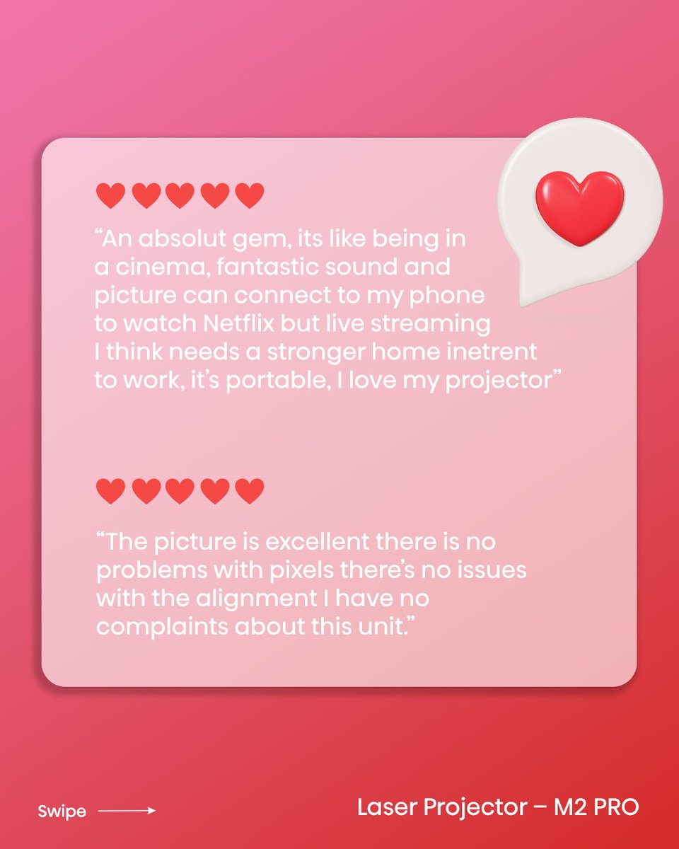 HisenseSA's tweet image. Valentine’s movie night upgrade? 💘🎬

The Hisense Laser Projector M2 Pro = Dolby Vision brilliance + HDR clarity + portable cinema vibes.

⭐️⭐️⭐️⭐️⭐️ Customers call it “an absolute gem.”

Big screen love hits different. bit.ly/45QJ5IO

#HisenseSA #HomeCinema