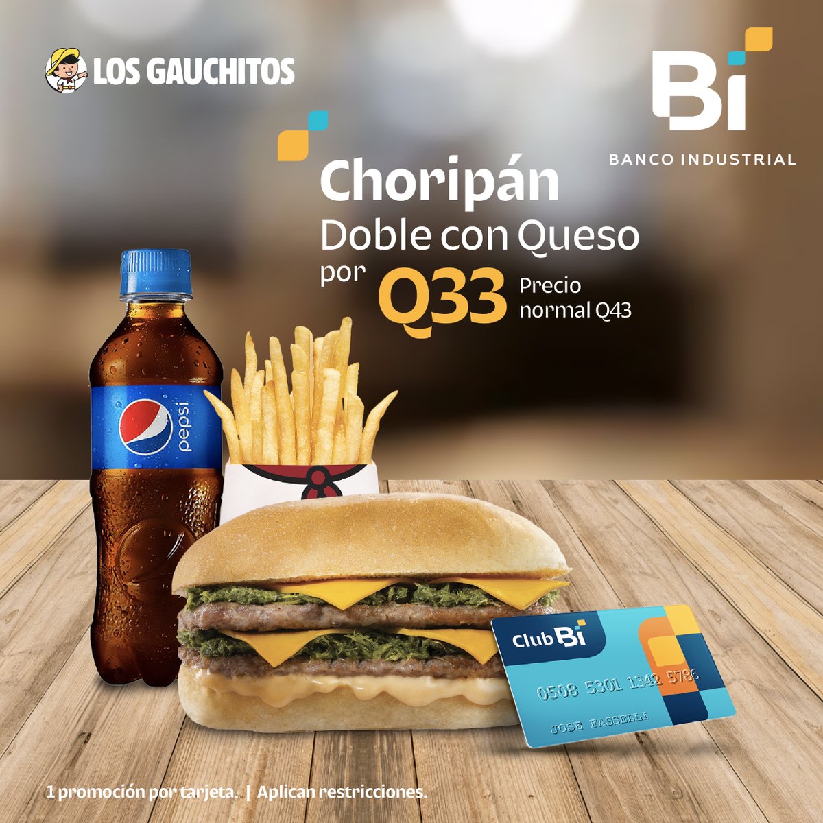 Club_Bi's tweet photo. ¡Donde quieras con #ClubBi! 😋🍔
Disfruta de un combo Choripán Doble con Queso por Q33 en los @LosGauchitosGT.
#Foodie #Ahorro #Gauchitos https://t.co/Qt7t2F3ils