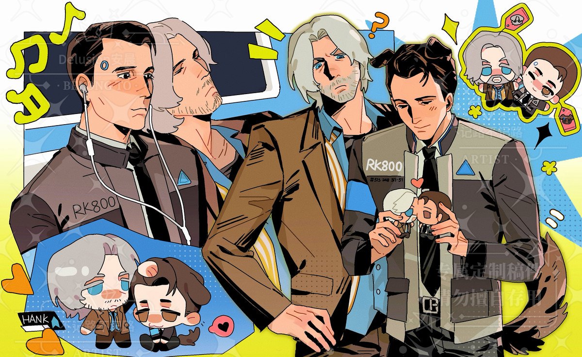DelusionAAACCC's tweet photo. #ハンコナ #hankcon #DetroitBecomeHuman 
你俩要一直幸福……！🥺 https://t.co/3M0u4C7qDn