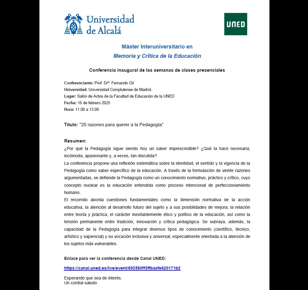 Facultad de Educación de la UNED tweet media