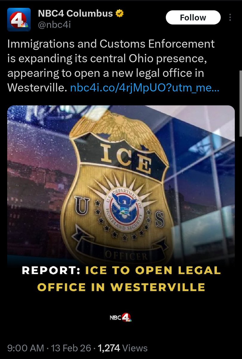 Ohio is so infested with illegal migrants and fraud, ICE with DHS, has opened a new legal office in Westerville next to the existing ICE office. It will be one of the largest in the nation, and will reportedly assist in deportation hearings. 

Mayor Ginther, has enacted sanctuary