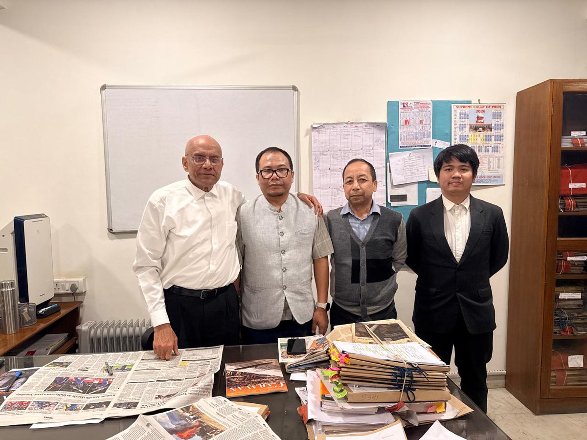 I met with our lawyer, respected Senior Advocate Colin Gonsalves, at his office this evening, following his submission in the Supreme Court hearing today on behalf of the Kuki-Zo communities of Manipur.