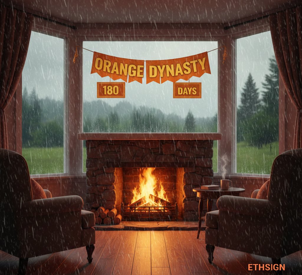 junel6521's tweet image. Rain outside.
Fire inside.
180 days of Orange Dynasty.

#EveningGrind✨
@OrangeDynasty @Sign @EthSign🧡