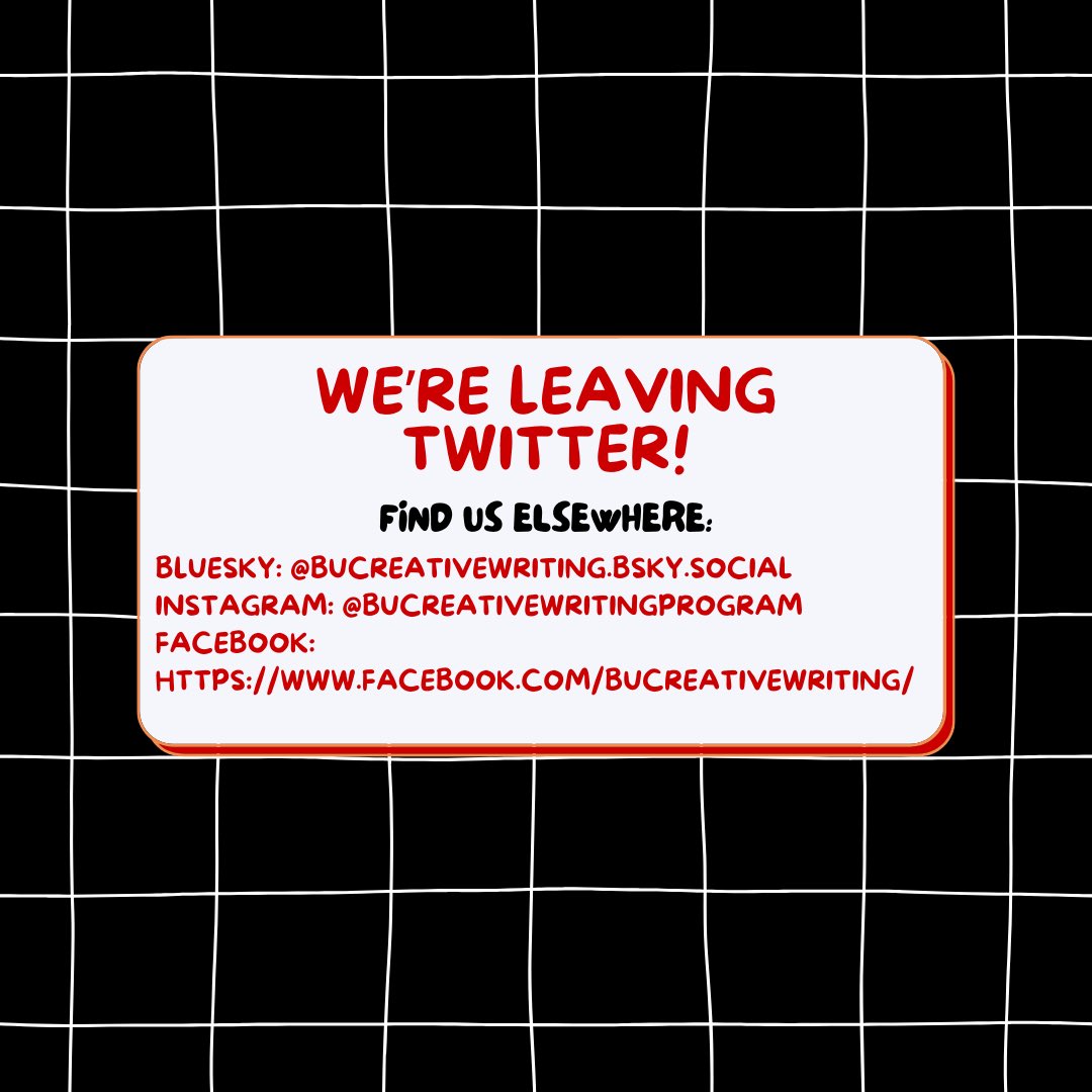 BU Creative Writing tweet media