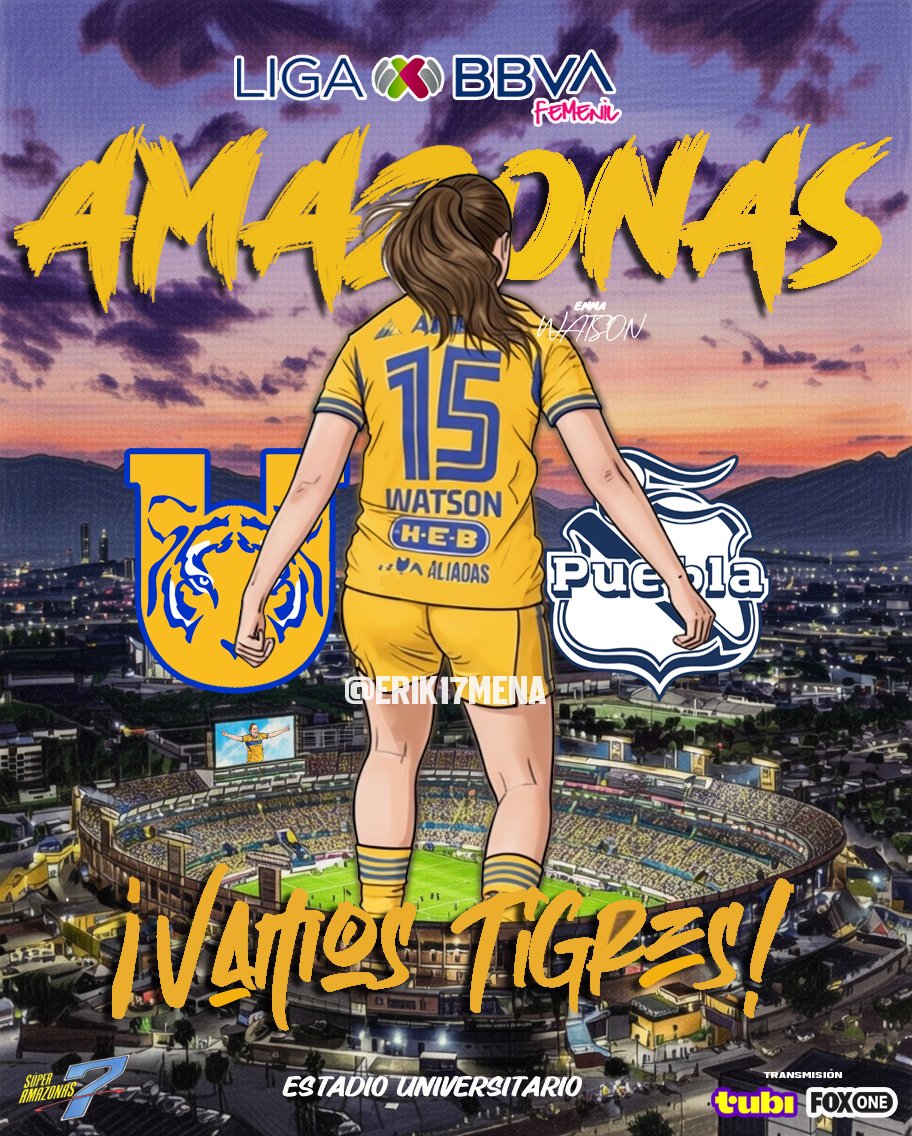 Hoy juega la U, las actuales y más campeonas de 🇲🇽 🤩

J02 / CL26 (Pendiente)
⚽ <a href="/TigresFemenil/">Club Tigres Femenil 🐯</a> 🆚 Puebla
🏟️ Universitario
🕓 19:00 hts
📺 TUBI &amp; Fox One

¡Vamos Amazonas! Por los 3 pts 🐯👊 <a href="/DinastiaTigre/">Dinastía Tigre</a>
