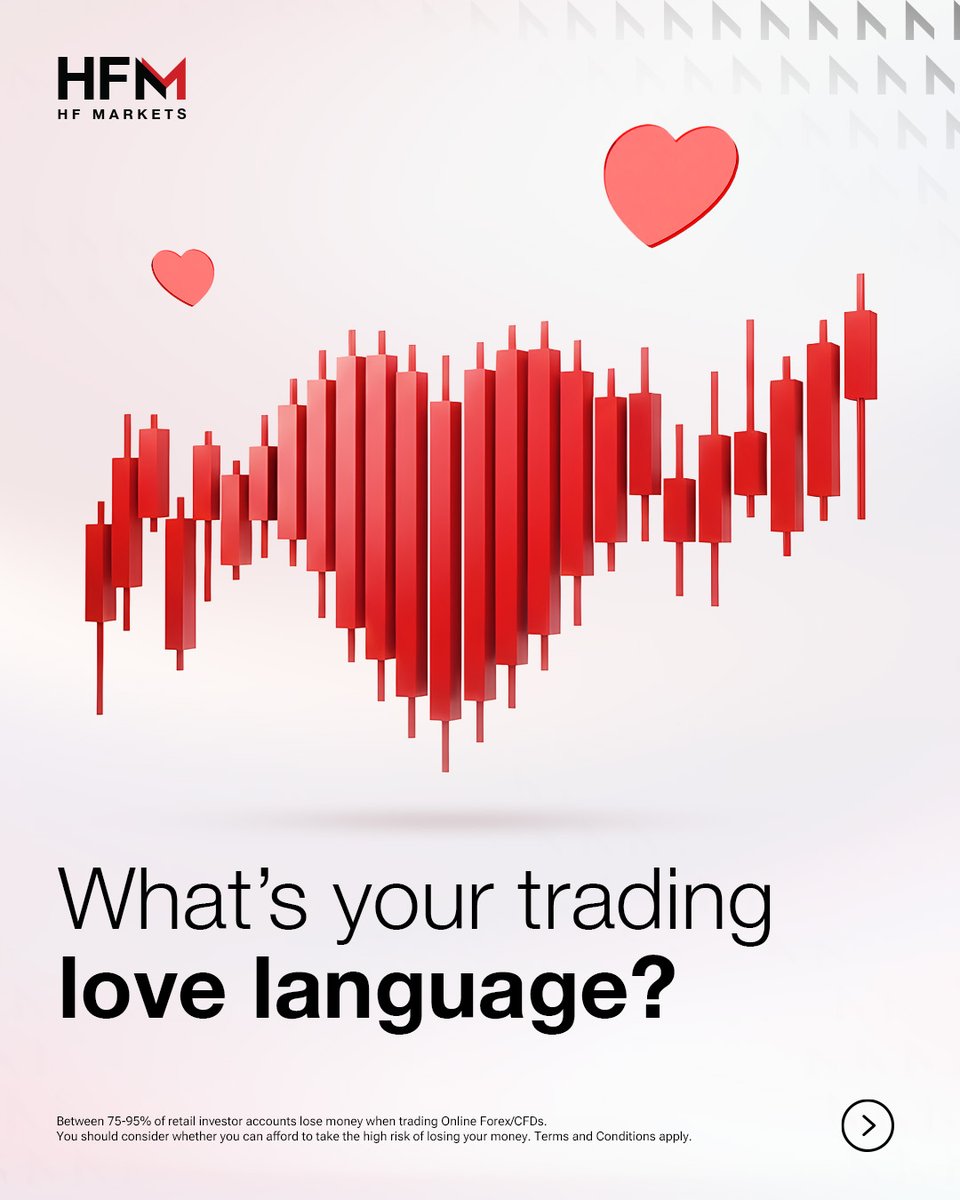 hfmkenya's tweet photo. This Valentine’s, we’re speaking fluent market. 💌📈
Are you all about quality time on the charts?
Or is risk management your true love language?
Every trader has a style  the key is knowing yours and sticking to your plan.
Love smart. Trade disciplined. 💛
#ValentinesWithHFM #HFMKenya