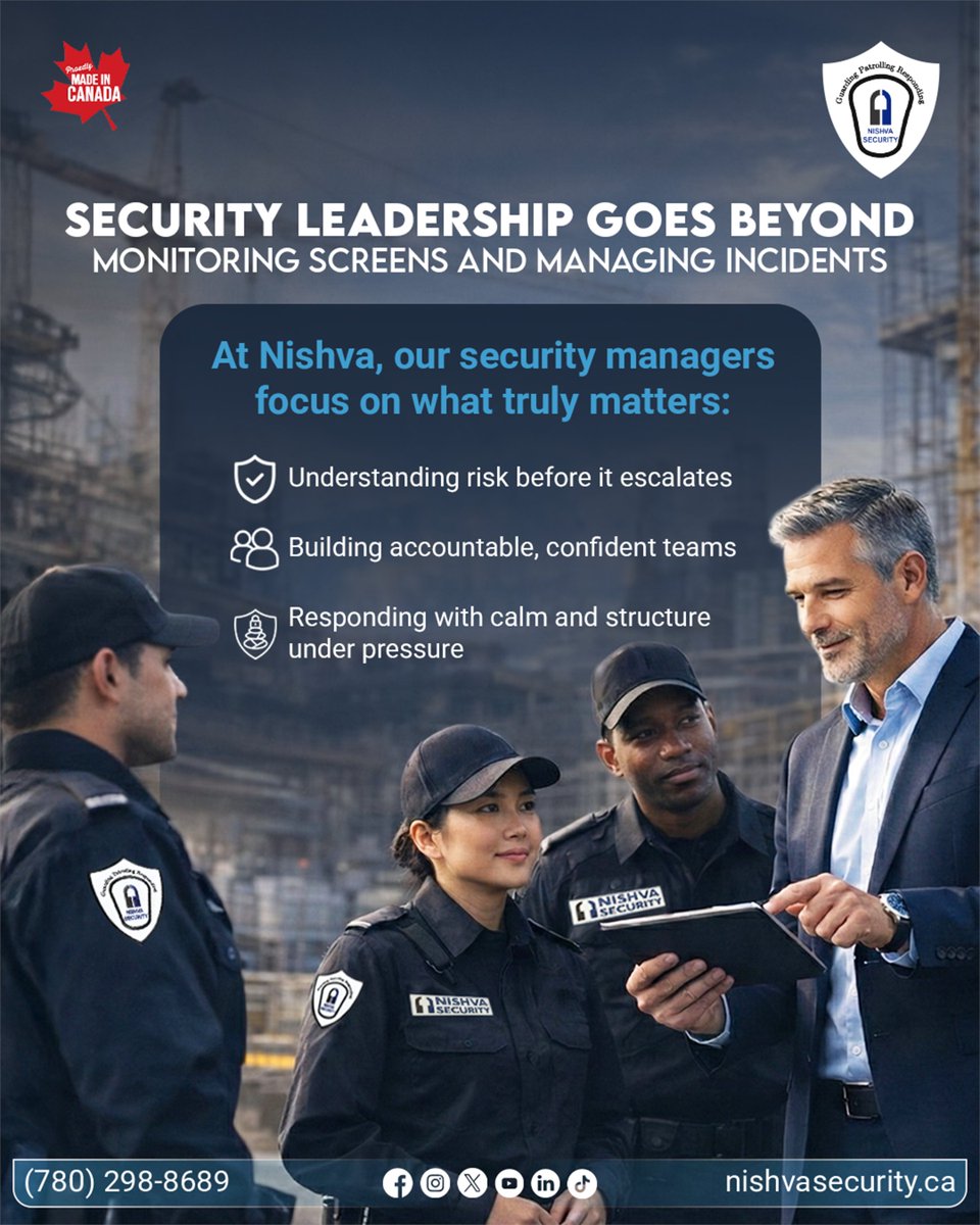 NishvaSecurity's tweet photo. Security isn’t about intimidation — it’s about confidence, presence, and protection.
With the right team, safety feels seamless and professionalism speaks for itself.

#NishvaSecurity #ProfessionalProtection #SecurityWithRespect #CustomerFirst #TrustedProtection https://t.co/dnOhVPI5dk