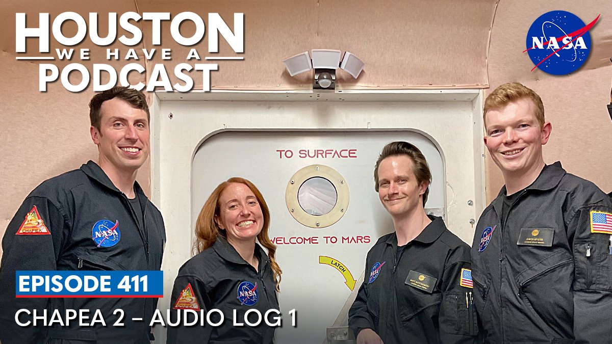 NASASpaceOps's tweet photo. On Jan. 27, the Crew Health and Performance Exploration Analog (CHAPEA) Mission 2 crew members hit the 100-day mark of NASA's year-long Mars simulation. On this week's #HWHAP episode, hear from the crew as they share insights on their mission from inside the 3D-printed habitat @NASA_Johnson.

👂here: https://t.co/ol8KxS5Wxm