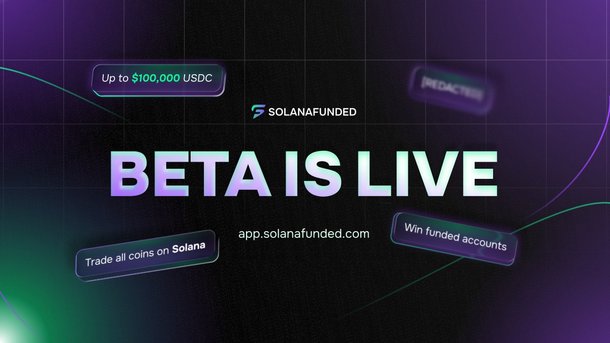 Our exclusive beta test starts today.

You want access to trade with $100,000

Sign up now: waitlist.solanafunded.com