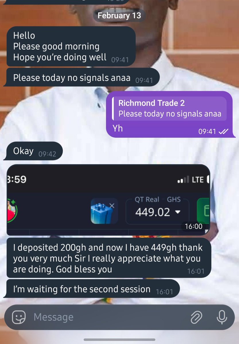 Another one date don't lie this Newbie start with 200cedis and now have 449 cedis from our trading community 😀  congratulations 🎊 want to join ?
Comment TRADE and I will walk you through. 
#pocketoption #binarytrading