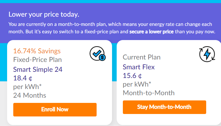 Godofdespairatd's tweet photo. @CirroEnergyTX  how is going from 15.6 cents a kwh to 18.4 cents a kwh savings??? lmao https://t.co/24zRPCqJEy