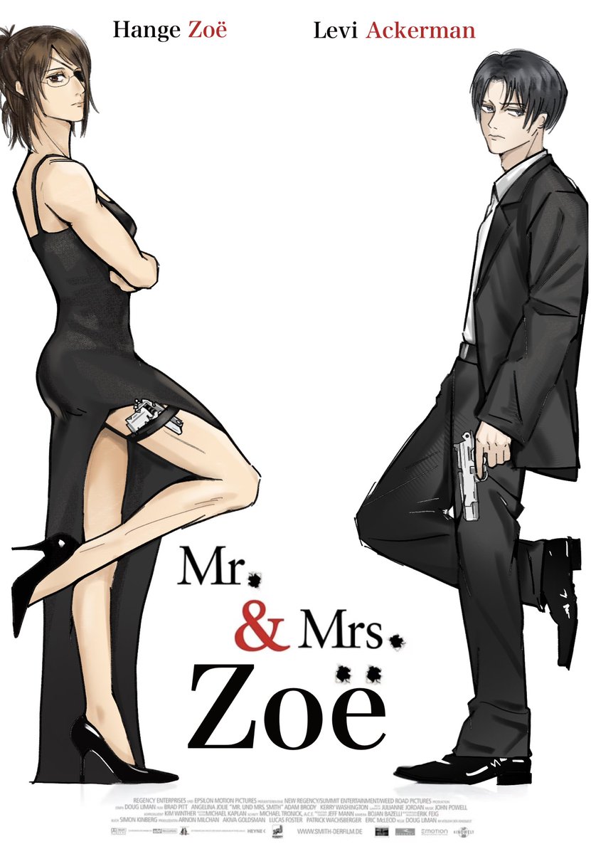 lscM10's tweet photo. ‘Mr. and Mrs.Smith’ paro😋
情人节请来支持利韩主演的大片！
#levihan #リヴァハン https://t.co/We3xwF9ISq