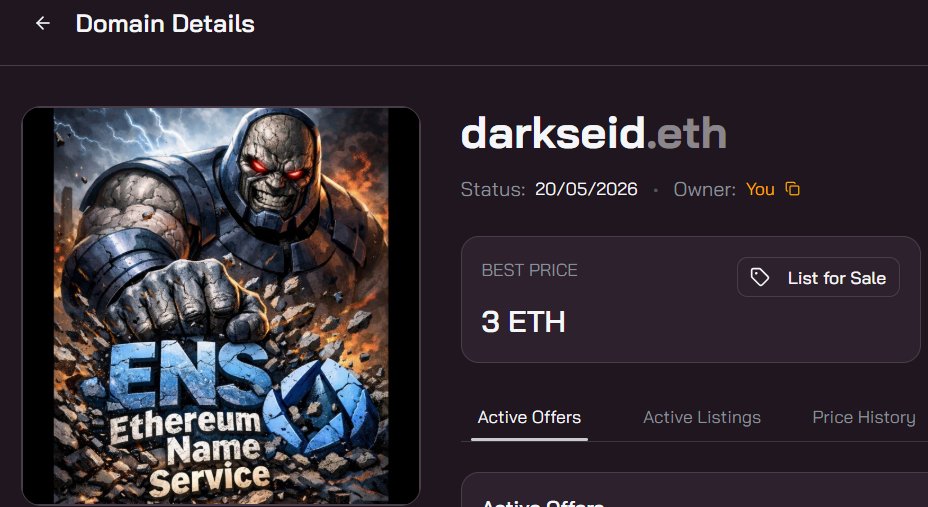 my first listing on ensvision
<a href="/ensvision/">Vision.eth</a> 
ensvision.com/name/darkseid.…