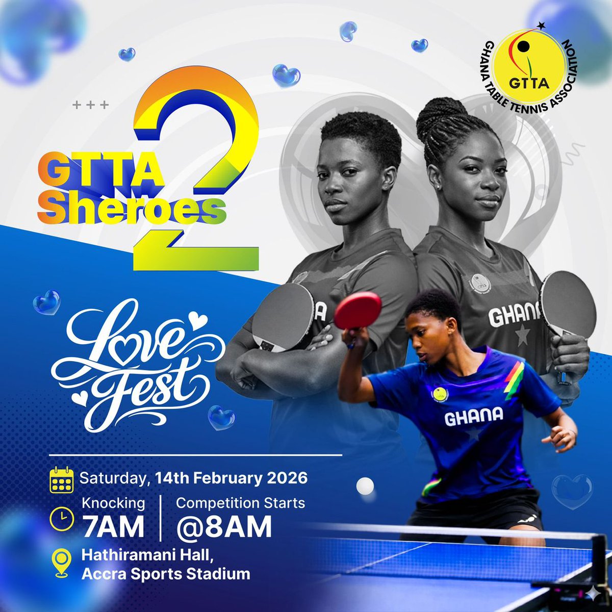 GTTA Sheroes Women’s Table Tennis Tournament Returns on Valentine’s Day