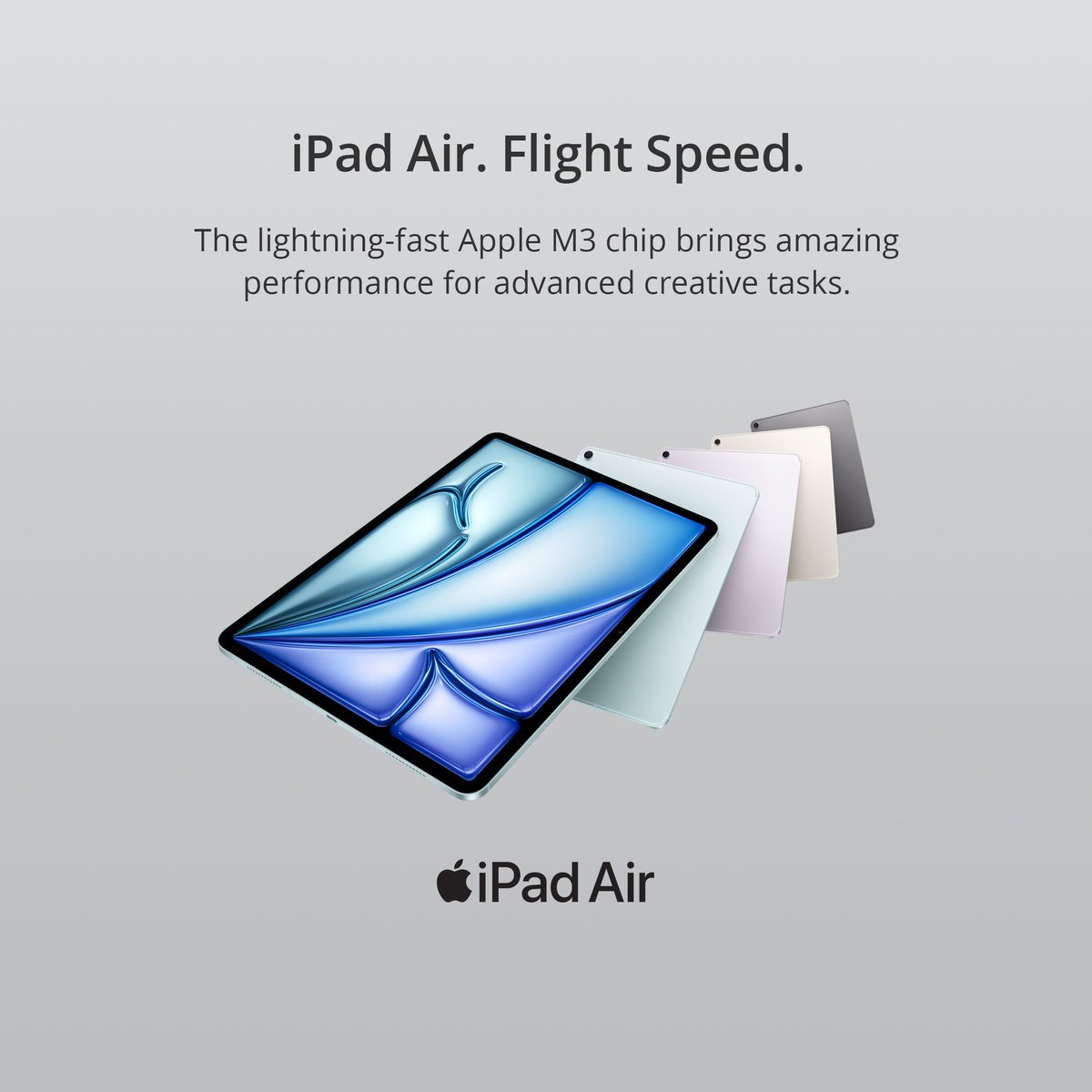 iPad Air. Flight Speed.
The lightning-fast Apple M3 chip brings amazing performance for advanced creative tasks.
Shop now - krcs.co.uk/ipad/ipad-air