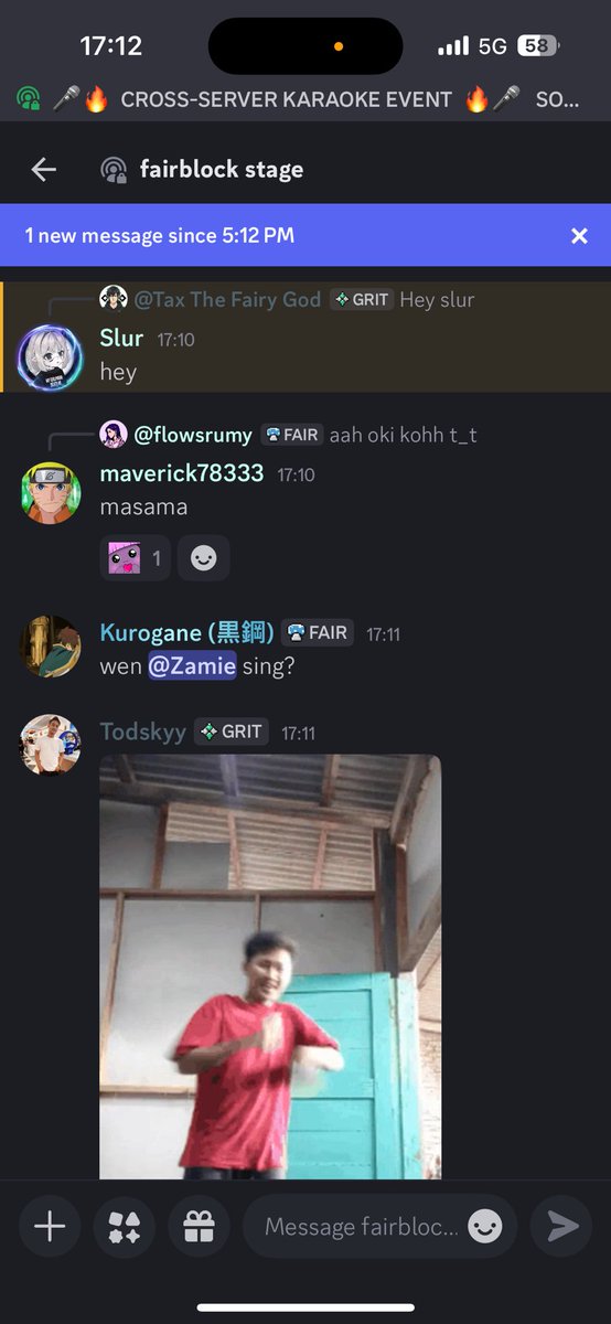 Just participated in the cross server karaoke on <a href="/0xfairblock/">Fairblock</a> 
All I can say is great people, it’s really good to meet new people on this space and connect 
Gfairy all <a href="/0xfairblock/">Fairblock</a> <a href="/fsdtope/">TOPΞ</a>