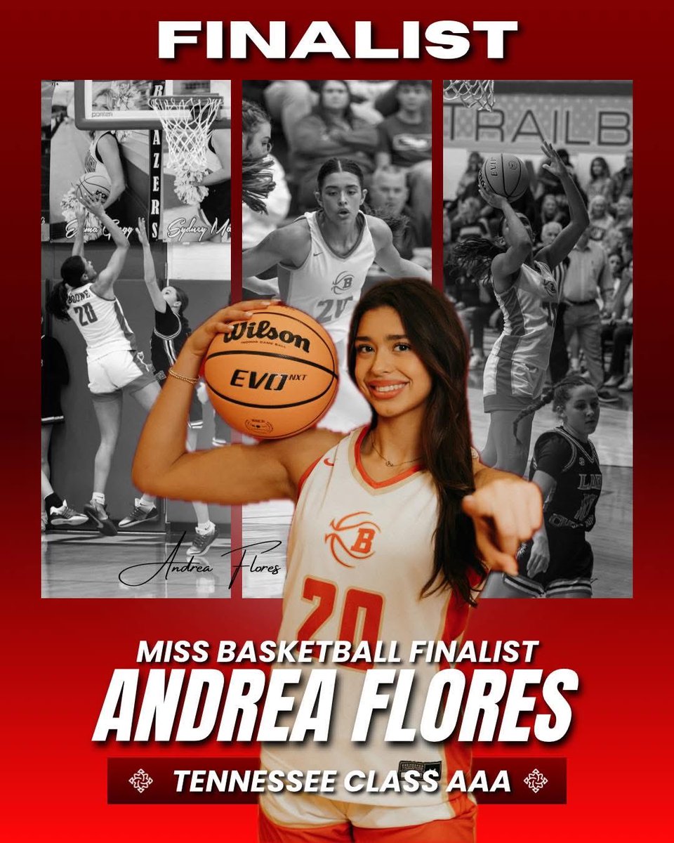 dbhs_girlsbball's tweet photo. 🏀❤️🖤 HUGE congrats to Daniel Boone’s own ANDREA FLORES for being named a Tennessee Miss Basketball FINALIST! ⭐️👏🔥 

What an incredible honor and a true reflection of the hard work, passion, and dedication she brings every single day. We are beyond proud of you!! 💪✨ https://t.co/eSeuPrF43C