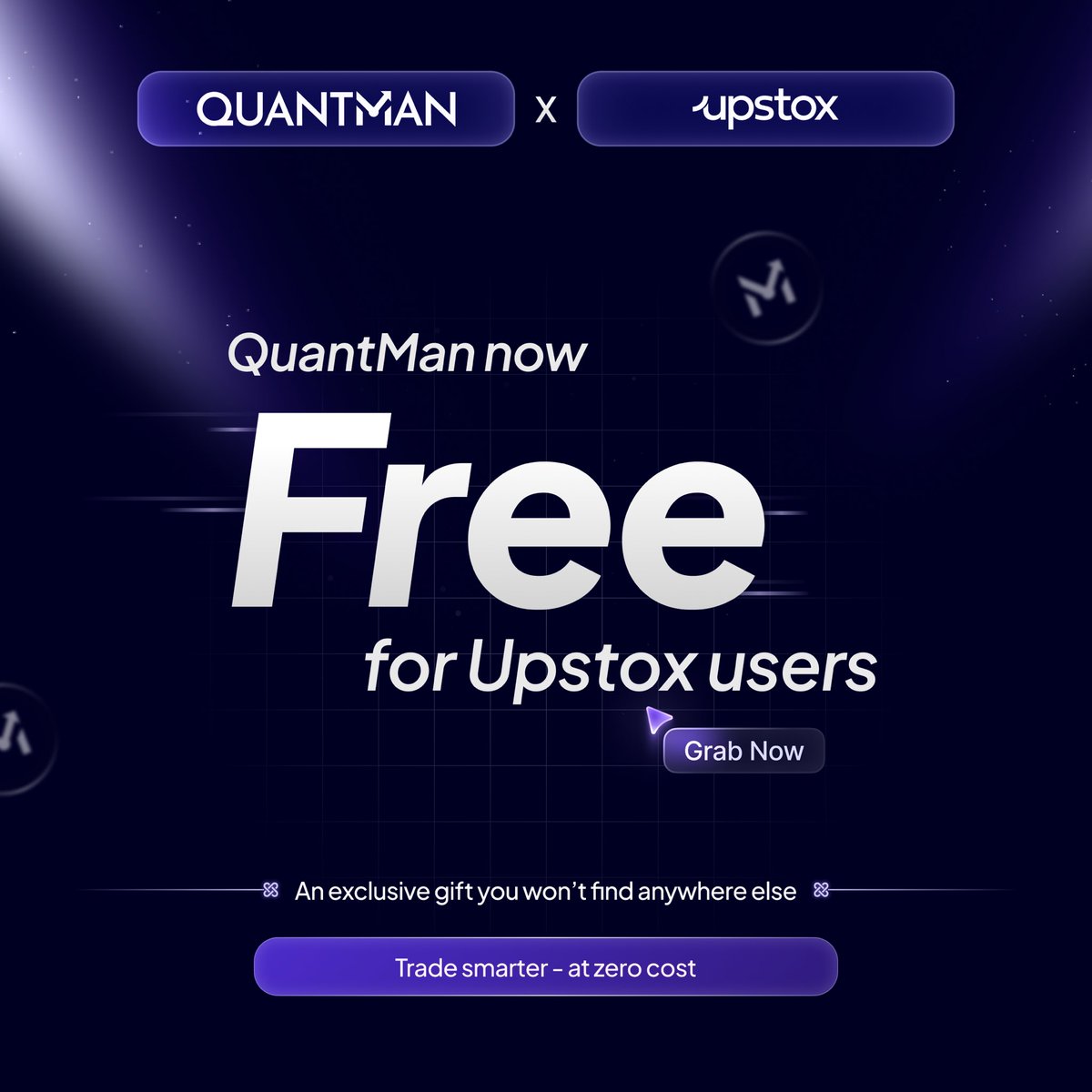 quantman1's tweet image. Big news for Upstox users!
QuantMan is now FREE - exclusively for @upstox users.

Unlock smarter trading experience and elevate your market game at zero cost.

Don’t miss this limited opportunity.

#QuantMan #Upstox #TradingTools #StockMarket #AlgoTrading #SmartTrading