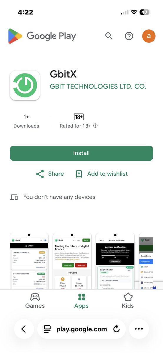 GbitXApp's tweet photo. We’re excited to announce that the official Android App for GbitX is now available on the Google Play Store🎉.

You can now: 

🔥Buy &amp; Sell crypto seamlessly 
🔥Chat directly with support 
🔥Enjoy a faster and more secure experience.

Download Now: https://t.co/oLpiBfdil8 https://t.co/6IzPtg0Xsr