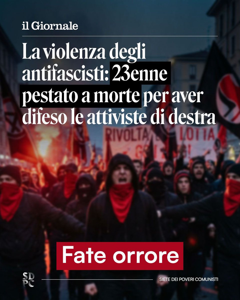 In Francia è accaduto l’orrore.
Un ragazzo di 23 anni, di destra, è stato ucciso mentre difendeva delle ragazze e attiviste del suo stesso orientamento dall’aggressione di estremisti di sinistra.

Non avete tappato la bocca a nessuno: ne avete aperte molte altre.