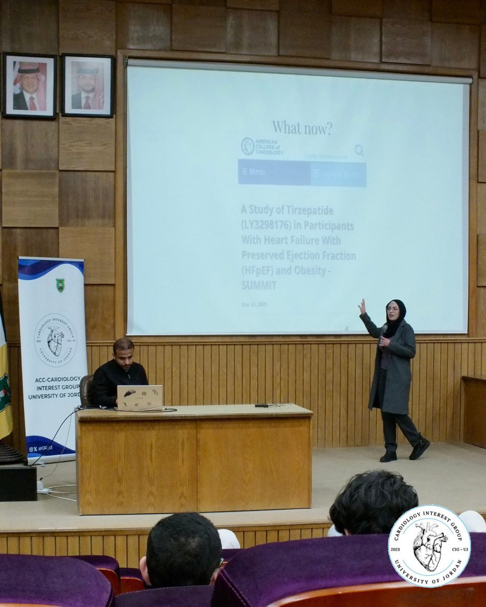 CIG_UJ's tweet photo. Can obesity-related HFpEF finally be treated?
Our Journal Club featured an engaging, well-structured presentation by Lujain Hammash &amp; Aseel Nawafleh, with insightful discussion and constructive critique, led under the mentorship of Dr. Hanna Makhamreh. #CIGJournalClub https://t.co/vBGLTjMZDJ