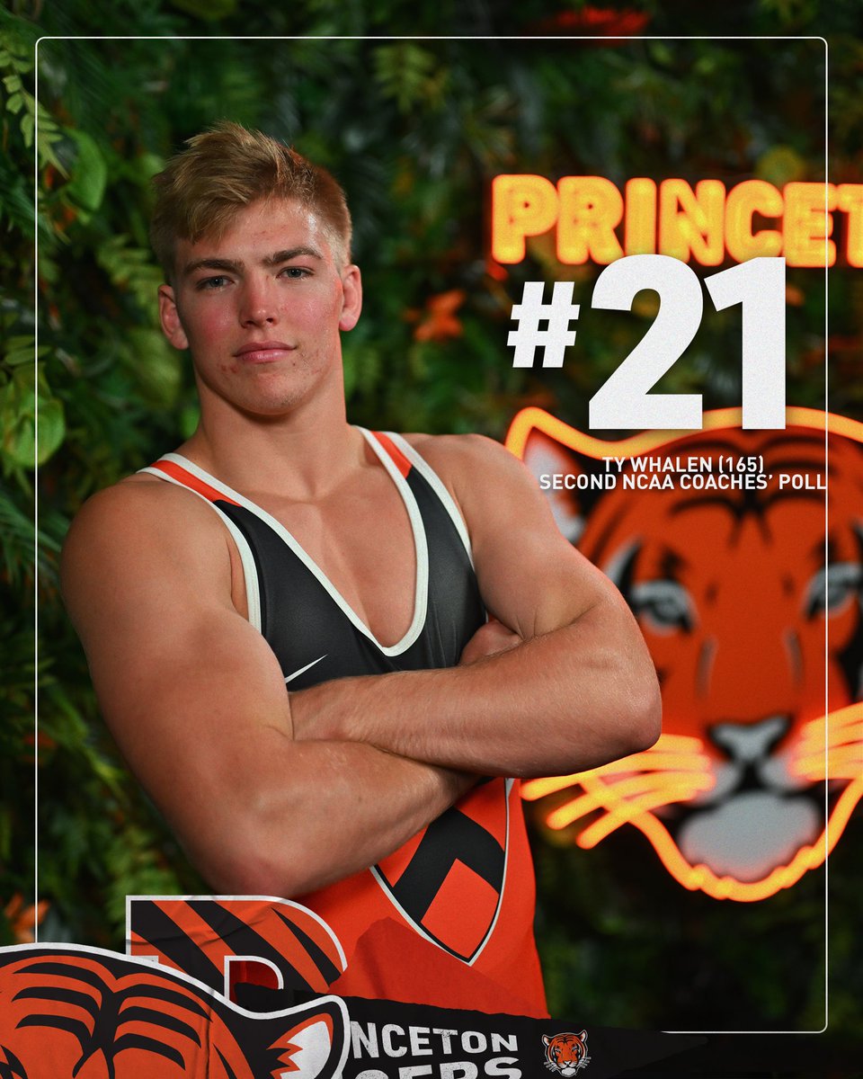 tigerwrestling's tweet photo. The second coaches’ rankings are IN ✅

Here’s where your Tigers stand as we gear up for March 🔥

#PrincetonWrestling #BIGTrust https://t.co/2PryN4BCj0