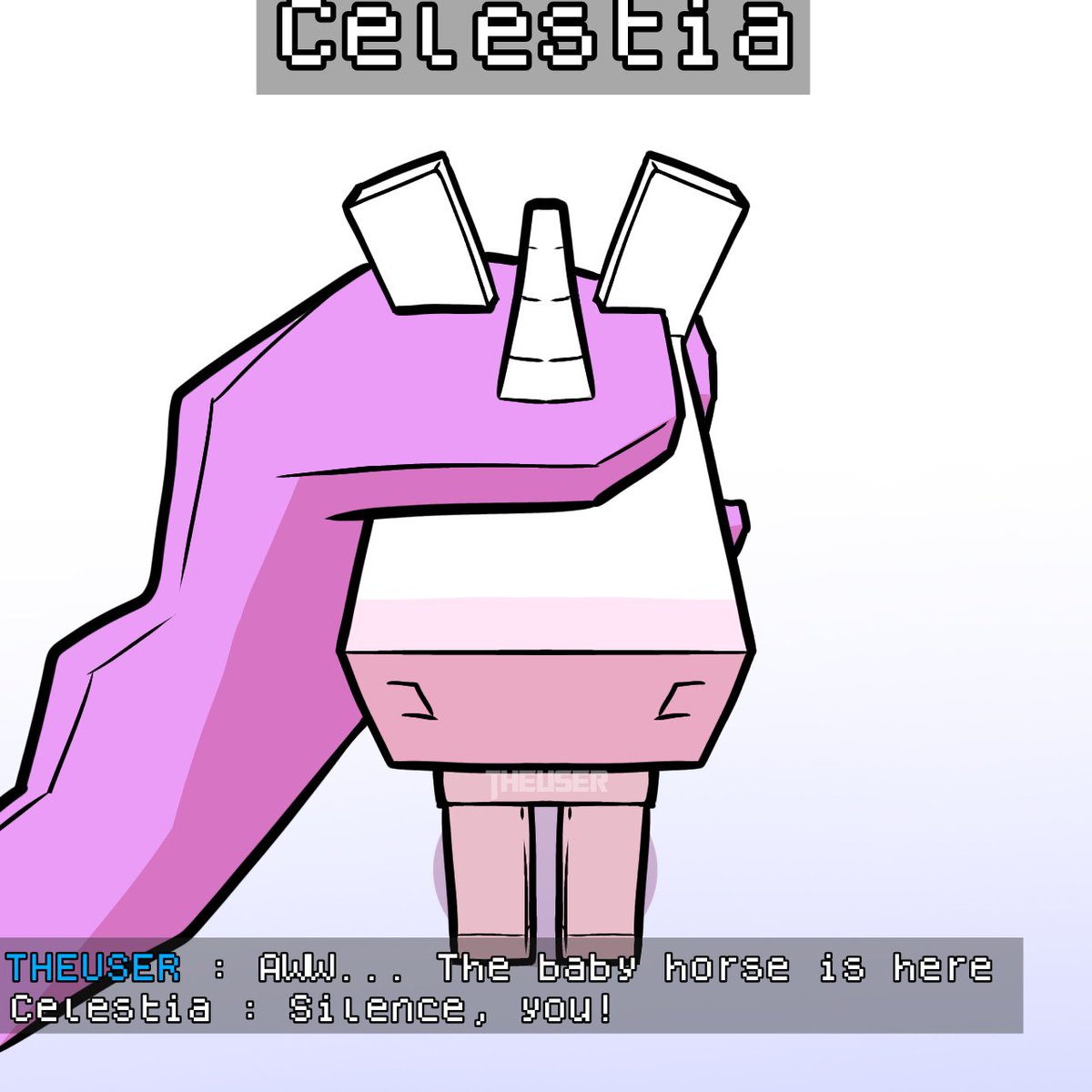 Day 13 Season 3 of Daily Celestia until I get a wife 
"You have no power here, Smollestia. You are now portable, and I had to hold the blocky baby horse"
#mlp #princesscelestia #dailyart #bronies #ponyart #Celestia