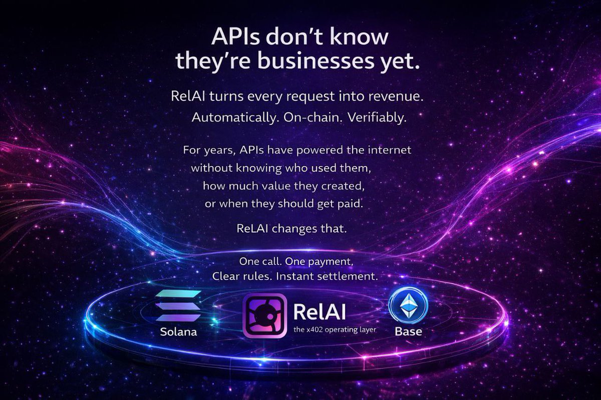 <a href="/Blxme/">Blame</a> you're a dev, builder, or just love real utility on <a href="/solana/">Solana</a>,go follow <a href="/relayaisolana/">RelAI</a> right now.
The blog, the SDK, the vision... this one's cooking.
$REL to the moon