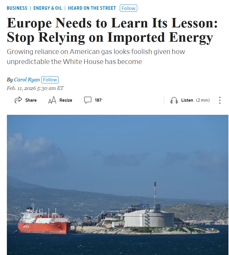 DerGraslutscher's tweet photo. Wenn der Ölkonzern zurück zum Öl will und selbst das sehr konservative Wall Street Journal dir erklärt, dass Öl-Abhängigkeit ne schlechte Idee ist, dann lass das mit dem Öl.

Leute, wie oft wollt ihr noch auf die heiße Herdplatte fassen? https://t.co/Y0EZsuiscb