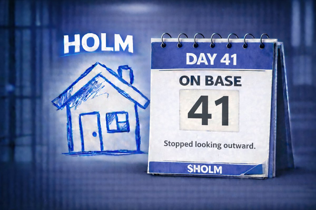 Day 41 on Base.

Stopped looking outward

$HOLM
