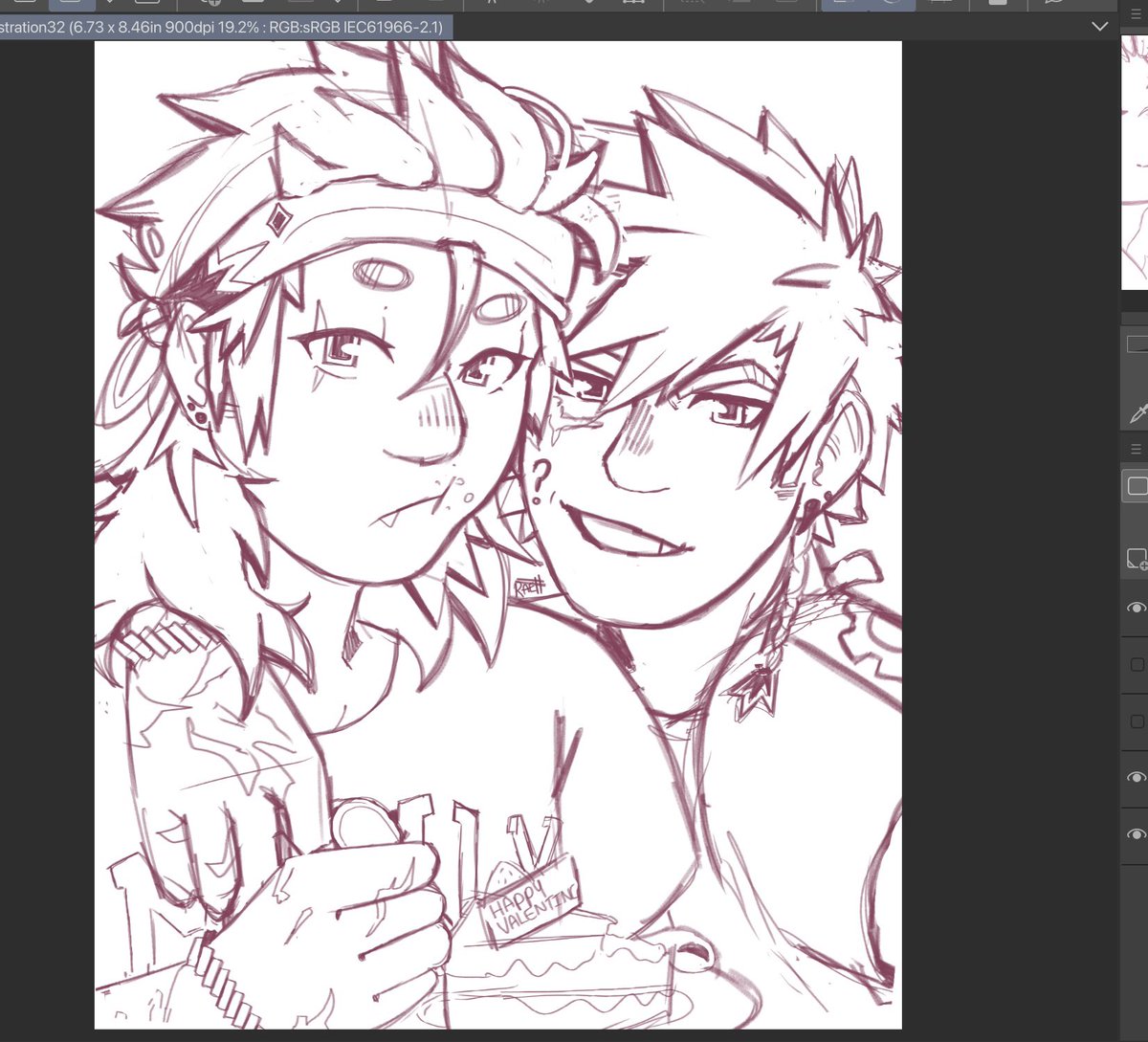 Fingers crossed I have this done by tomorrow in time for valentines lol ♥️🧡
#krbk #kiribaku