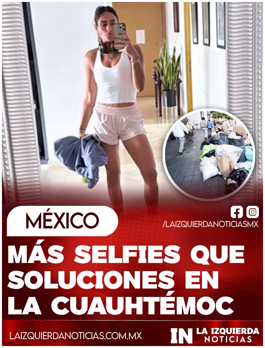 ¡VAYA DESCARO! Mientras la alcaldía se sumerge en el abandono: basura, baches, inseguridad, ambulantaje y falta de servicios, la tiktokera Alessandra Rojo dedica más tiempo a sus redes, gimnasio y Spa. Recomienda tomar agua, cuando ella debería tomar conciencia.